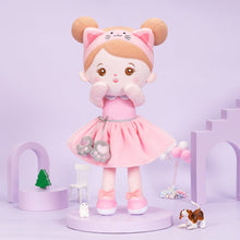 Carica l&#39;immagine nel visualizzatore di Gallery, OUOZZZ Personalized Pink Cat Plush Baby Girl Doll