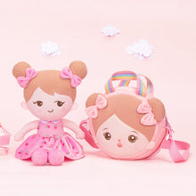 Carica l&#39;immagine nel visualizzatore di Gallery, OUOZZZ Personalized Playful Pink Girl Doll With Shoulder Bag
