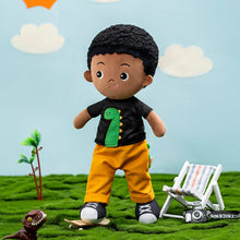 Carica l&#39;immagine nel visualizzatore di Gallery, OUOZZZ Personalized Deep Skin Tone Plush Boy Doll