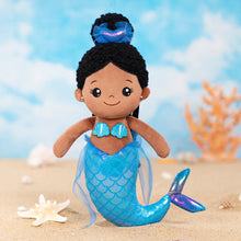 Carica l&#39;immagine nel visualizzatore di Gallery, Personalizzato Deep Skin Tone Fantasy Mermaid Peluche Baby Girl Doll