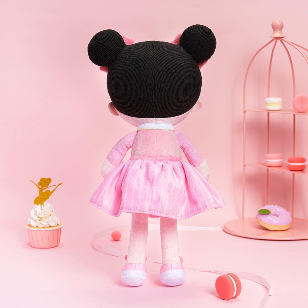 OUOZZZ Personalized Pink Black Hair Baby Doll