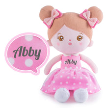 Carica l&#39;immagine nel visualizzatore di Gallery, OUOZZZ OUOZZZ Personalized Doll + Backpack Bundle Pink  Abby / Only Doll