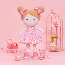 Carica l&#39;immagine nel visualizzatore di Gallery, OUOZZZ Personalized Pink Blue Eyes Girl Plush Rag Baby Doll